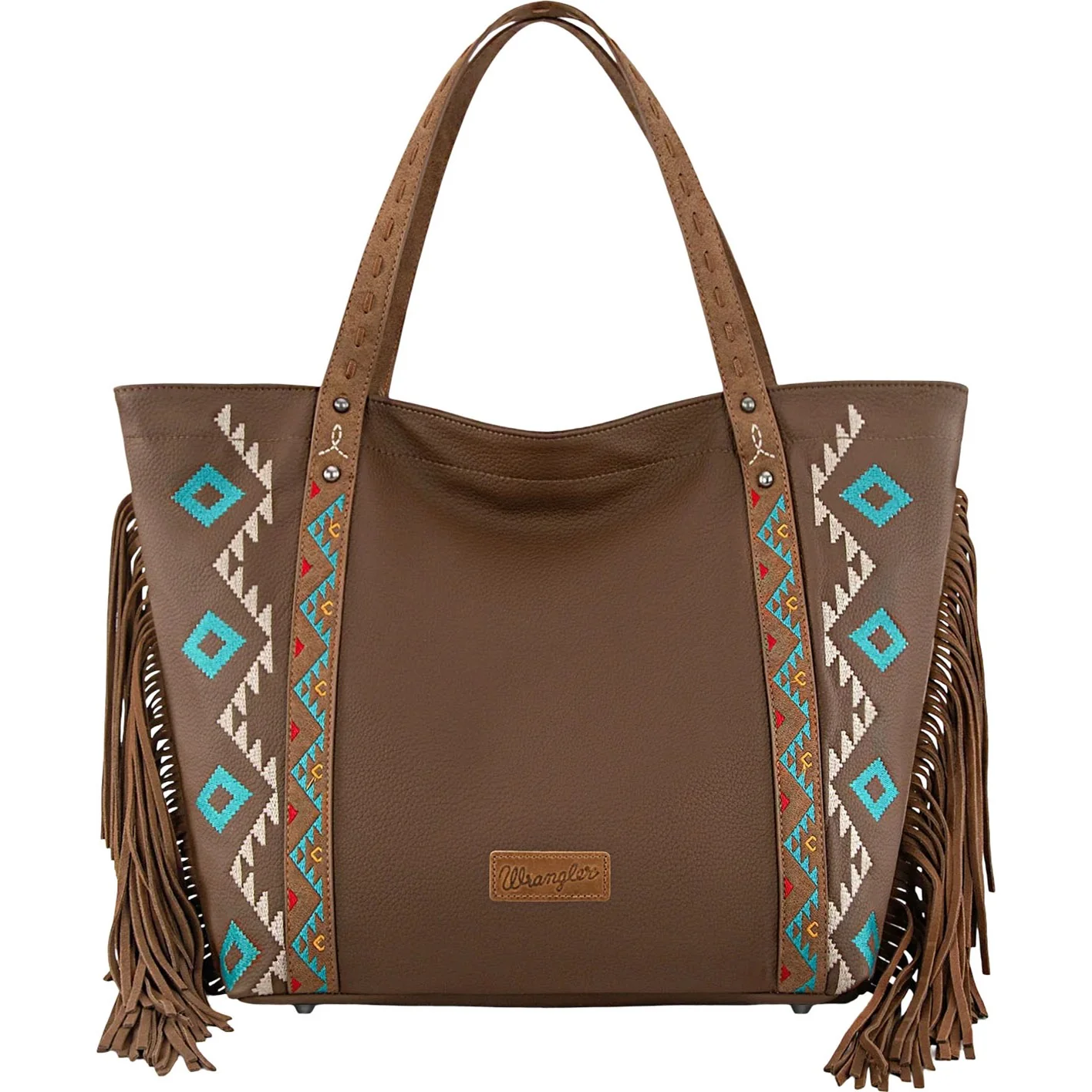 Wrangler - Womens Aztec Embroidered Large Tote Bag - Image 3