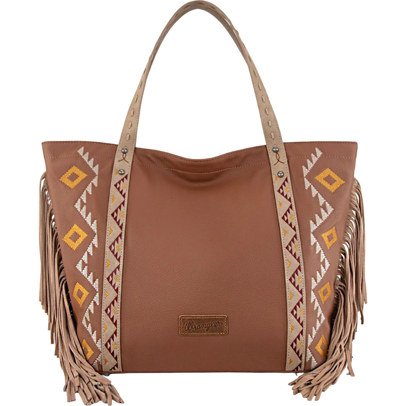 Wrangler - Womens Aztec Embroidered Large Tote Bag - Image 4
