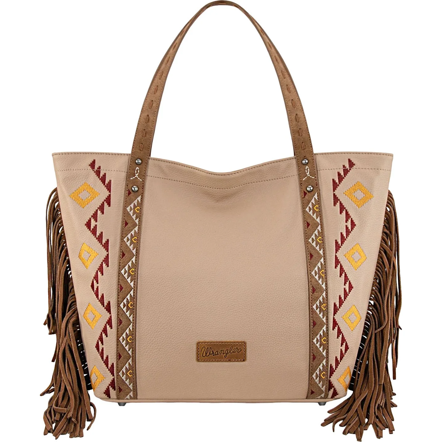 Wrangler - Womens Aztec Embroidered Large Tote Bag - Image 5