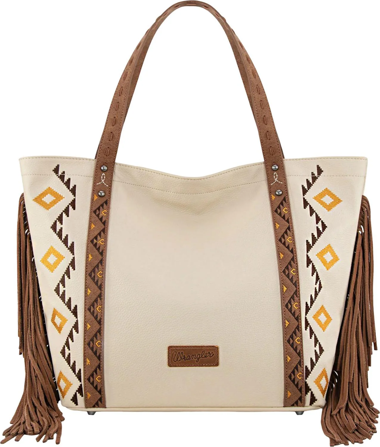 Wrangler - Womens Aztec Embroidered Large Tote Bag - Image 6
