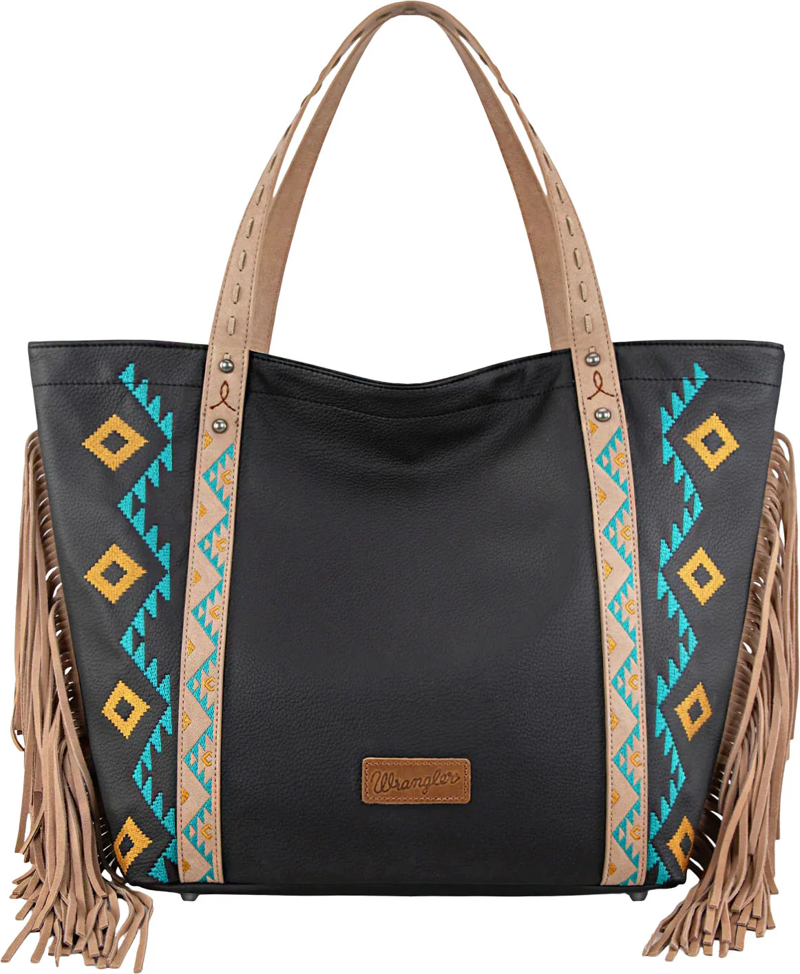 Wrangler - Womens Aztec Embroidered Large Tote Bag - Image 7