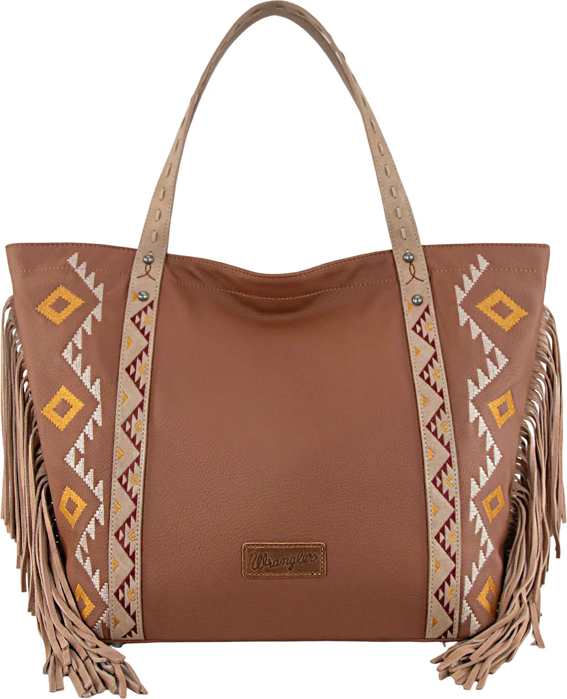 Wrangler - Womens Aztec Embroidered Large Tote Bag - Image 9