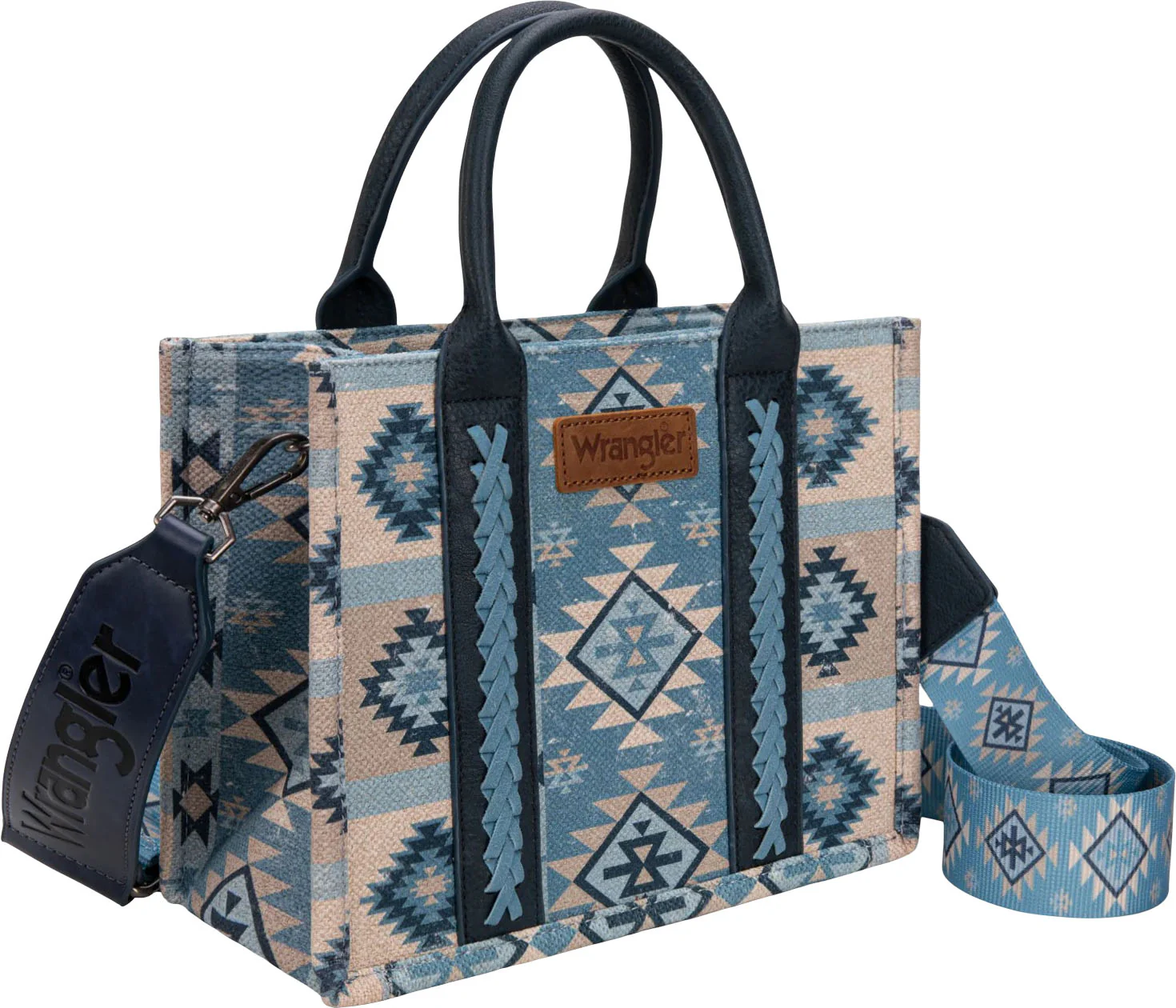 Wrangler - Womens Aztec Pattern Dual Sided Print -Tote/Crossbody Bag - Image 11