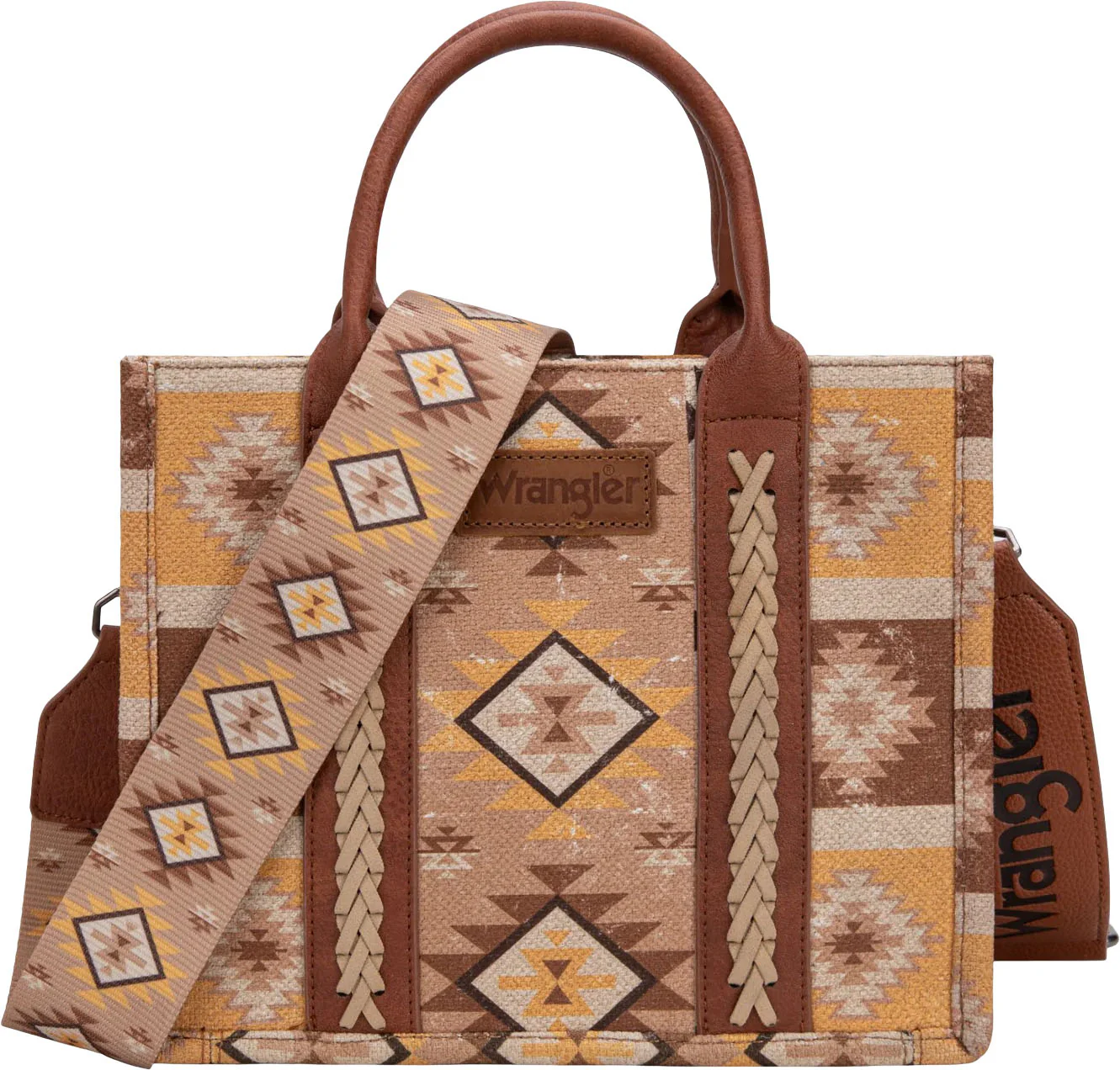 Wrangler - Womens Aztec Pattern Dual Sided Print -Tote/Crossbody Bag - Image 12