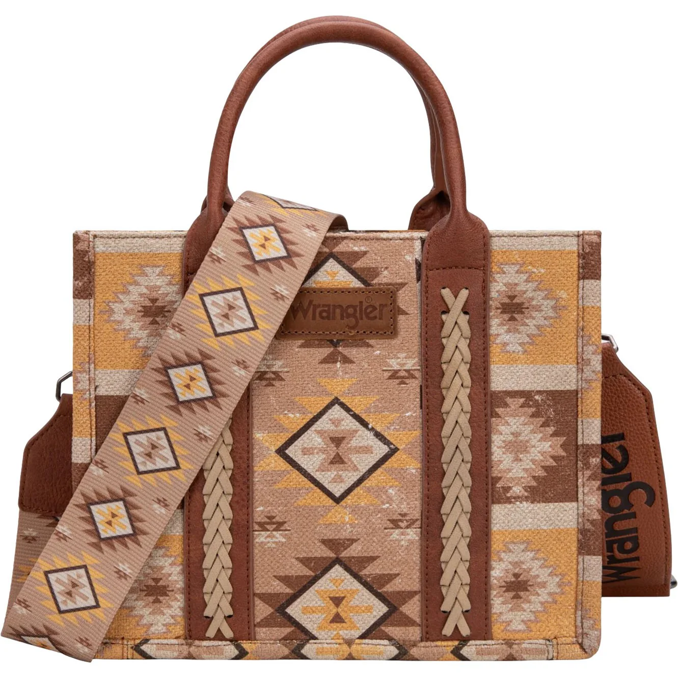 Wrangler - Womens Aztec Pattern Dual Sided Print -Tote/Crossbody Bag - Image 5