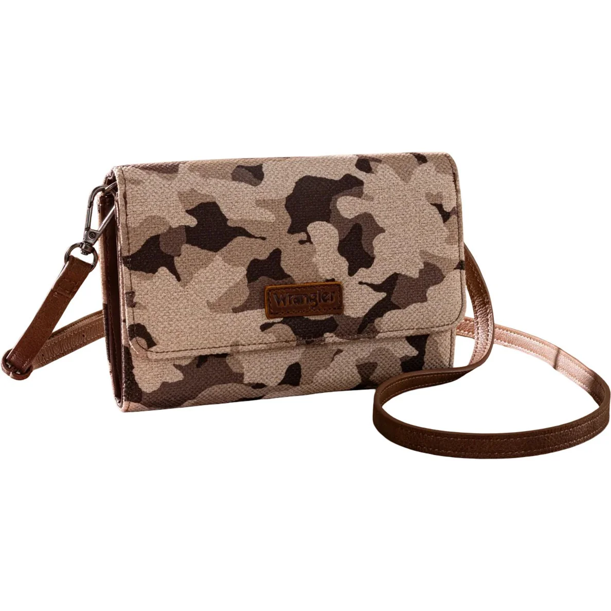 Wrangler - Womens Camouflage Print Canvas Clutch/Crossbody Bag