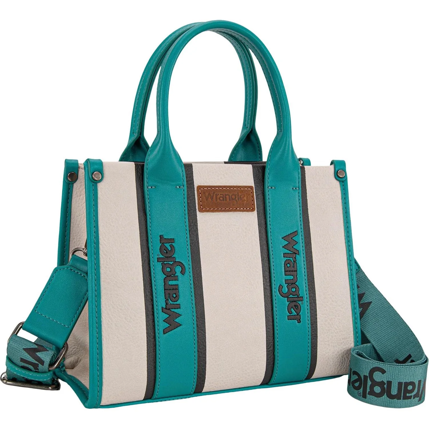 Wrangler - Womens Color Block Tote/Crossbody Bag