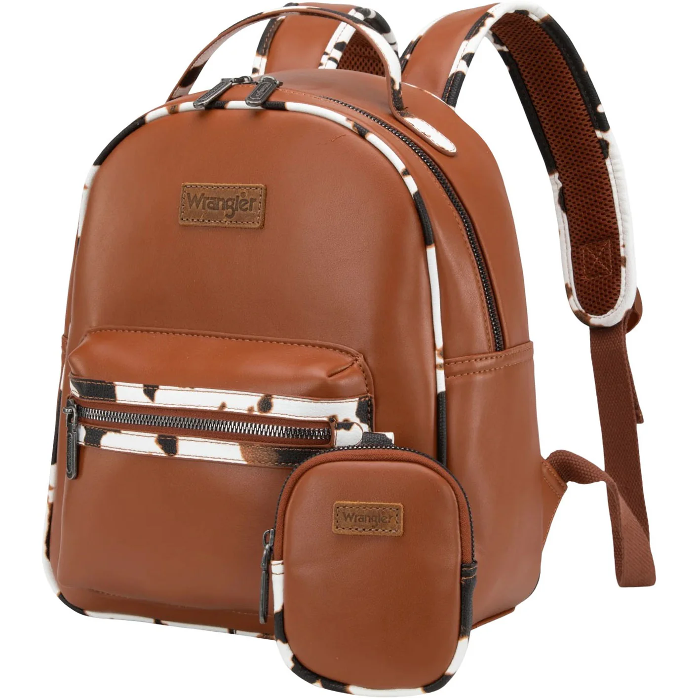 Wrangler - Womens Cow Print Backpack With Coin Pouch - Image 2