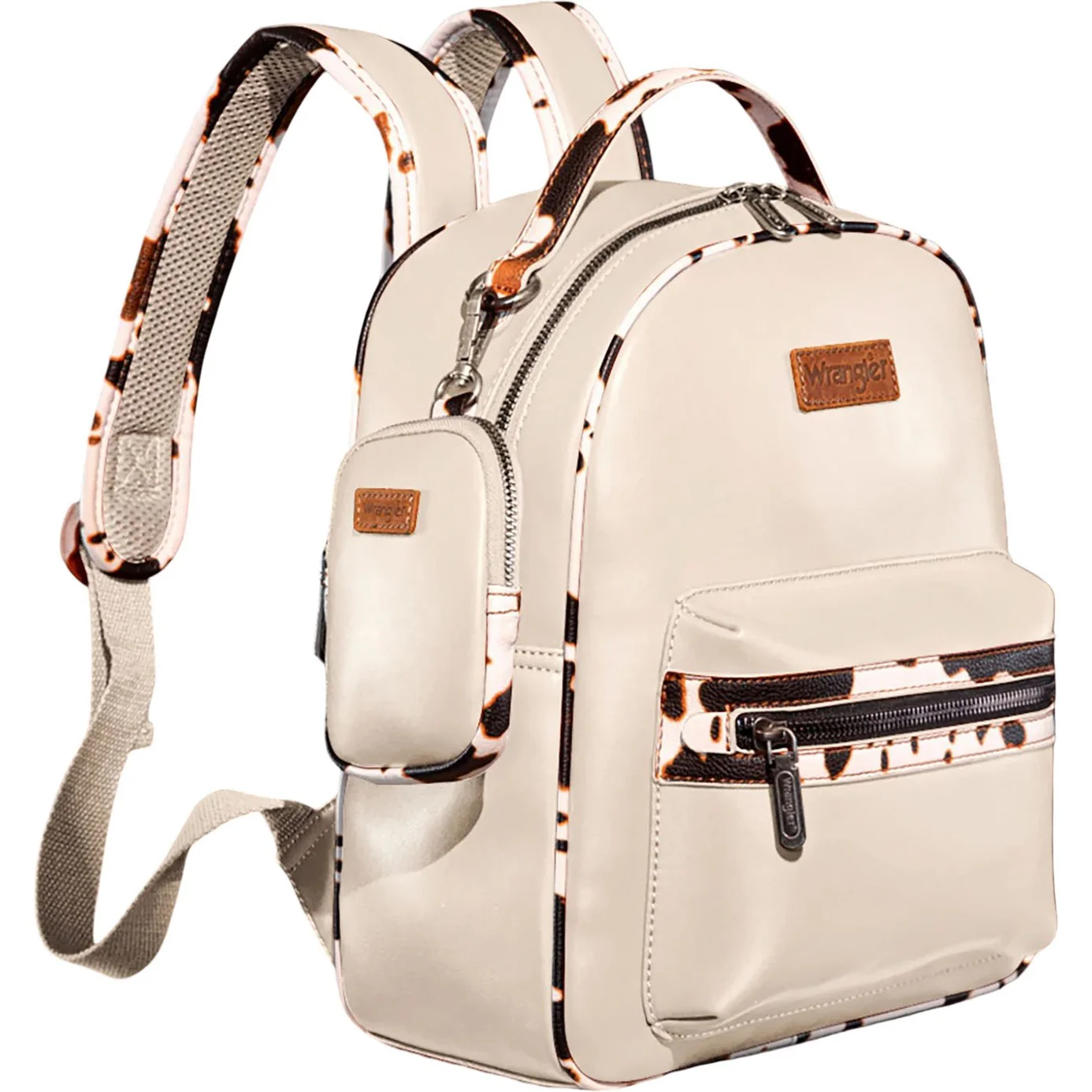 Wrangler - Womens Cow Print Backpack With Coin Pouch - Image 4