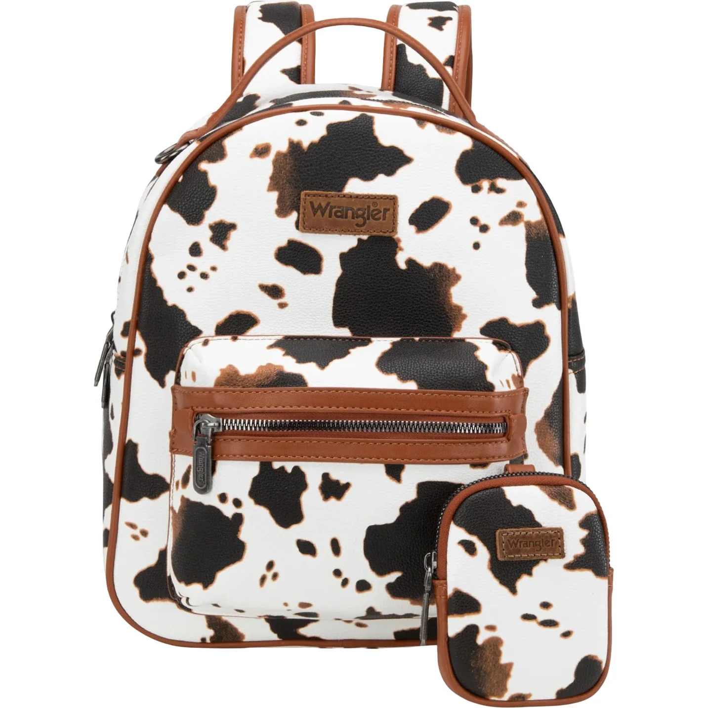 Wrangler - Womens Cow Print Backpack With Coin Pouch - Image 2