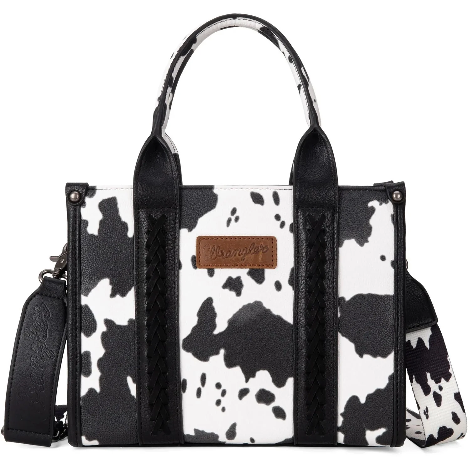 Wrangler - Womens Cow Print Concealed Carry Tote/Crossbody Bag