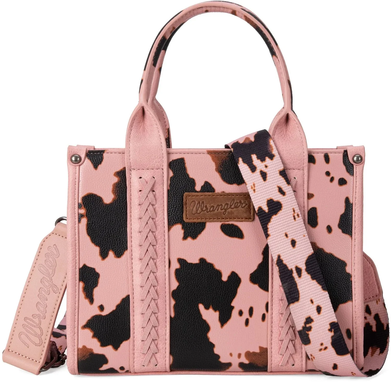 Wrangler - Womens Cow Print Concealed Carry Tote/Crossbody Bag - Image 7