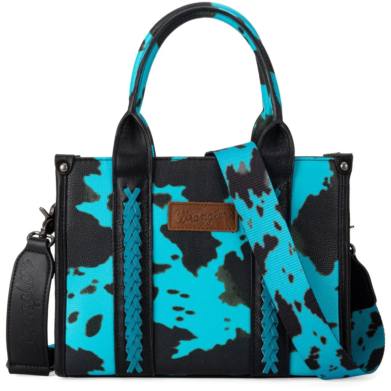 Wrangler - Womens Cow Print Concealed Carry Tote/Crossbody Bag - Image 8