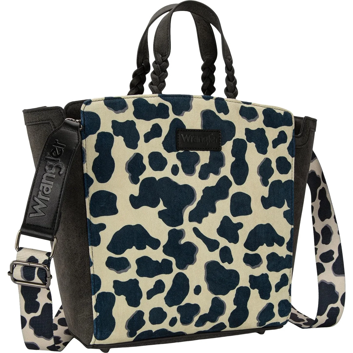 Wrangler - Womens Cow Print Concealed Carry Tote/Crossbody Bag