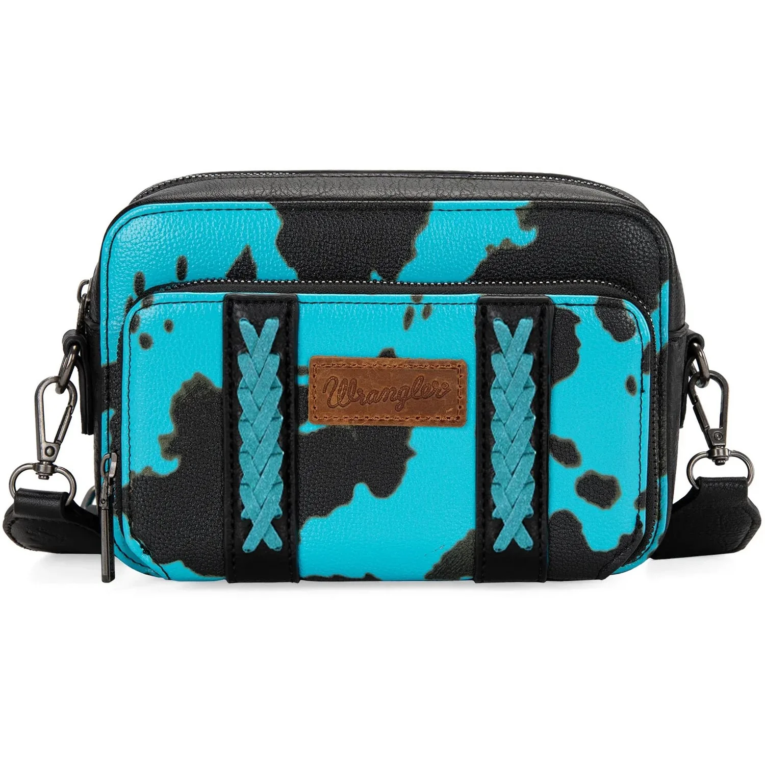 Wrangler - Womens Cow Print Crossbody Purse With Wallet Compartment - Image 4
