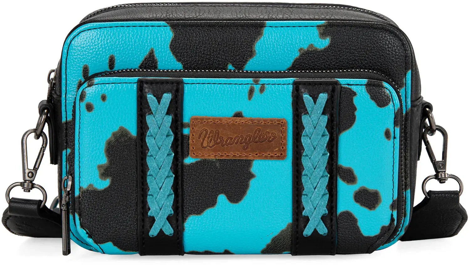 Wrangler - Womens Cow Print Crossbody Purse With Wallet Compartment - Image 8
