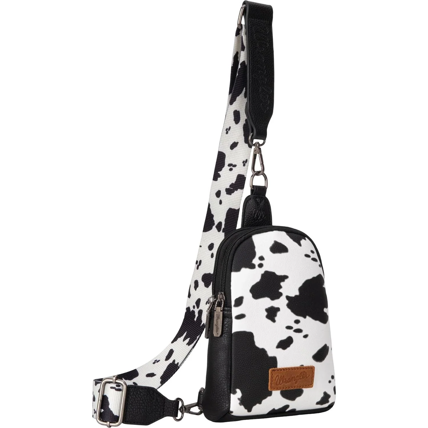 Wrangler - Womens Cow Print Crossbody Sling Chest Bag