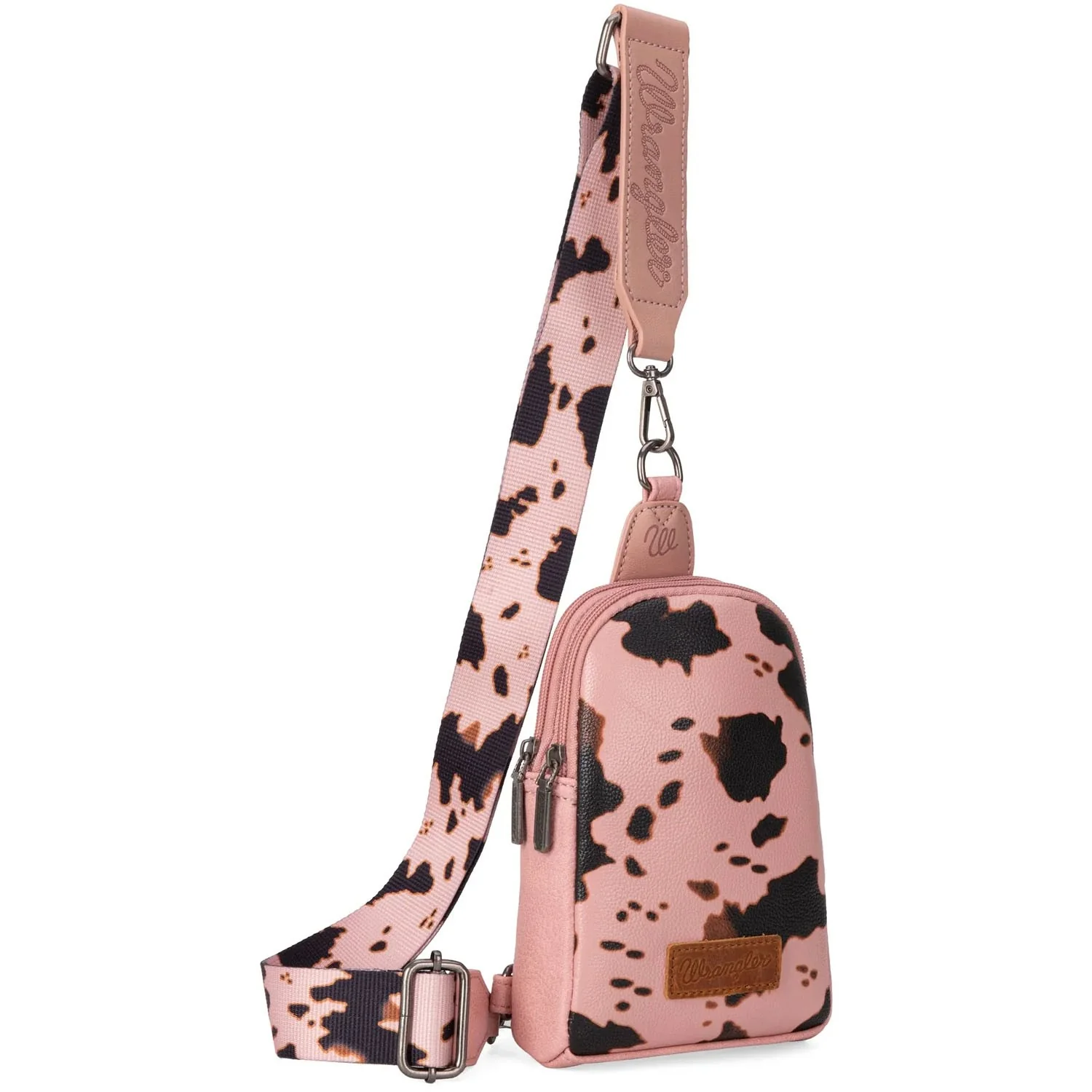 Wrangler - Womens Cow Print Crossbody Sling Chest Bag - Image 10
