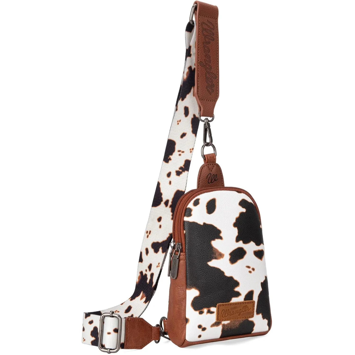 Wrangler - Womens Cow Print Crossbody Sling Chest Bag - Image 2