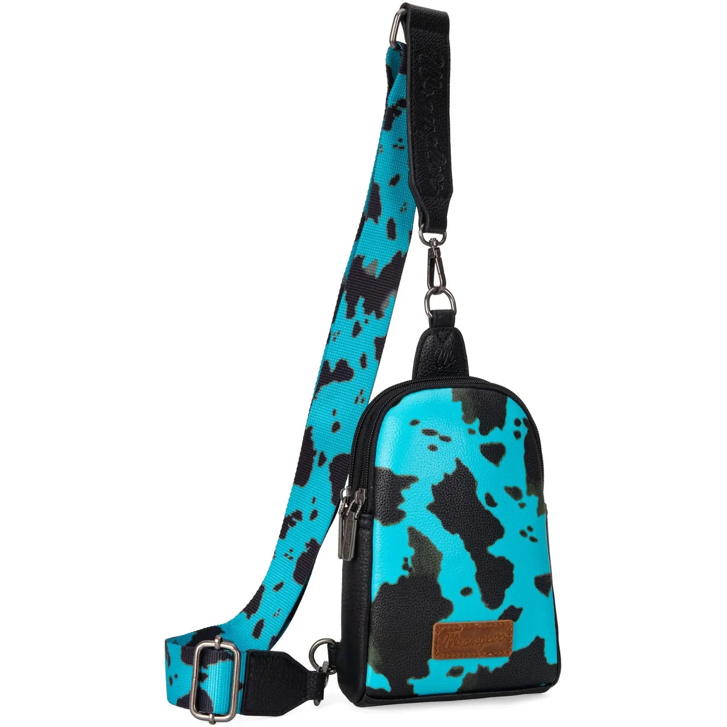 Wrangler - Womens Cow Print Crossbody Sling Chest Bag - Image 4