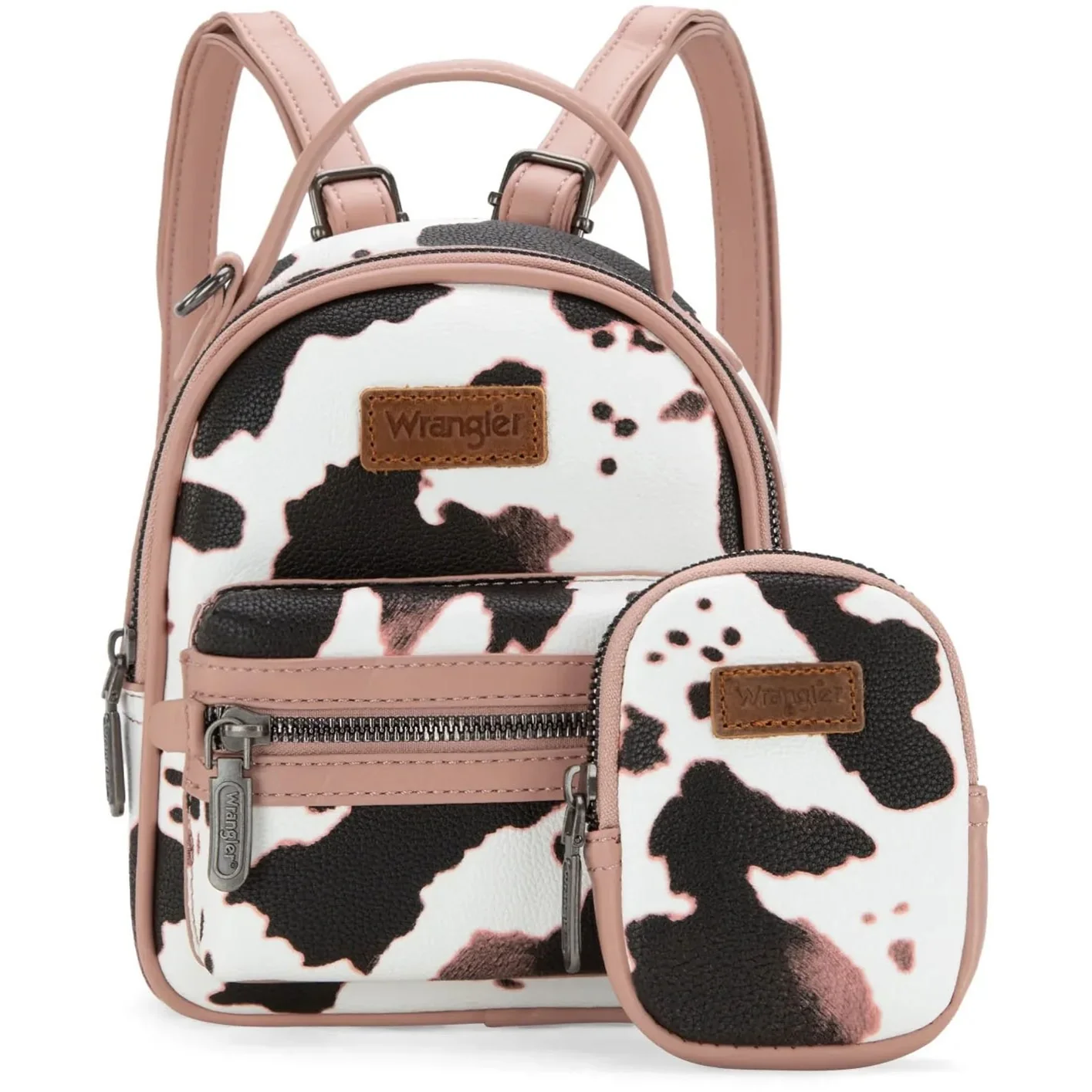 Wrangler - Womens Cow Print Mini Backpack With Coin Pouch - Image 3