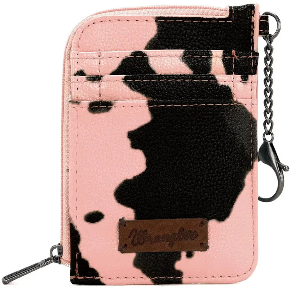 Wrangler - Womens Cow Print Mini Zip Card Case - Image 3