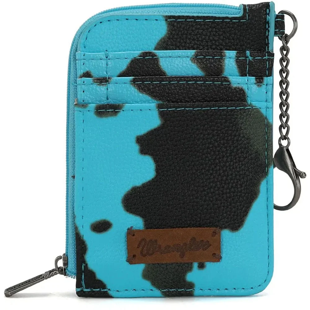 Wrangler - Womens Cow Print Mini Zip Card Case - Image 8