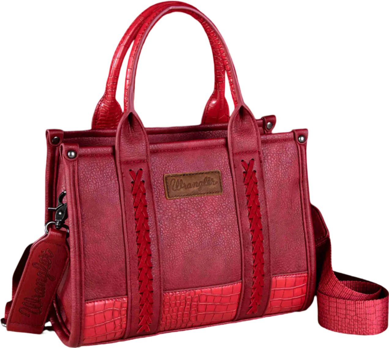 Wrangler - Womens Croc Print Concealed Carry Tote/Crossbody Bag - Image 11