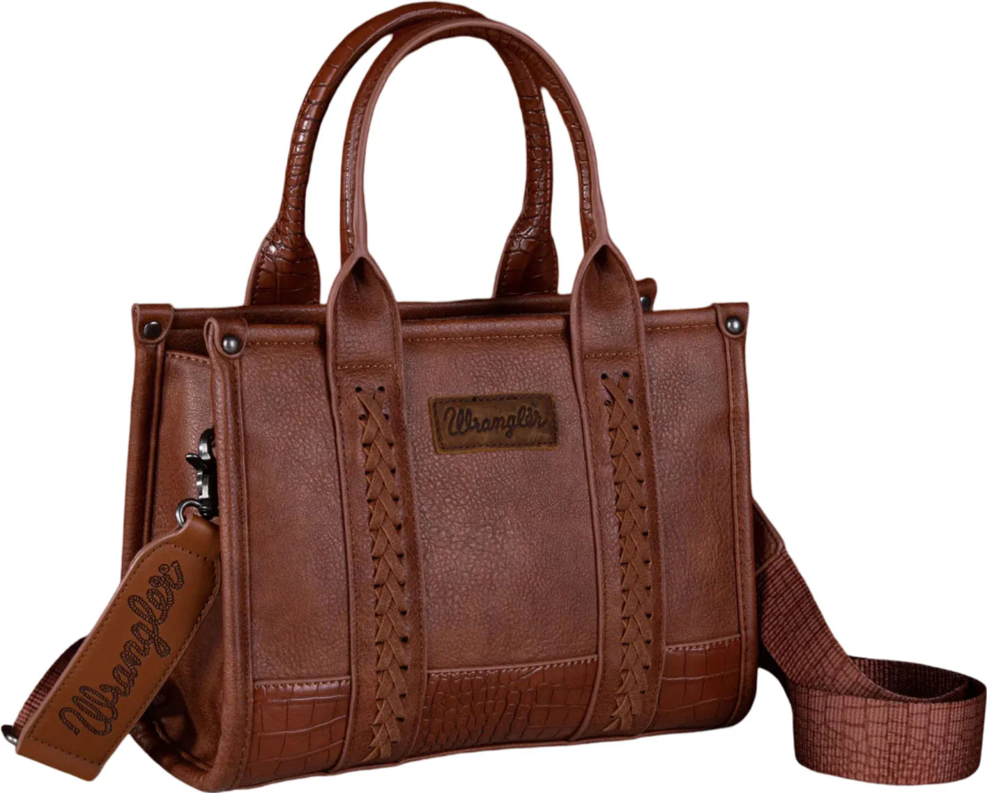 Wrangler - Womens Croc Print Concealed Carry Tote/Crossbody Bag - Image 12