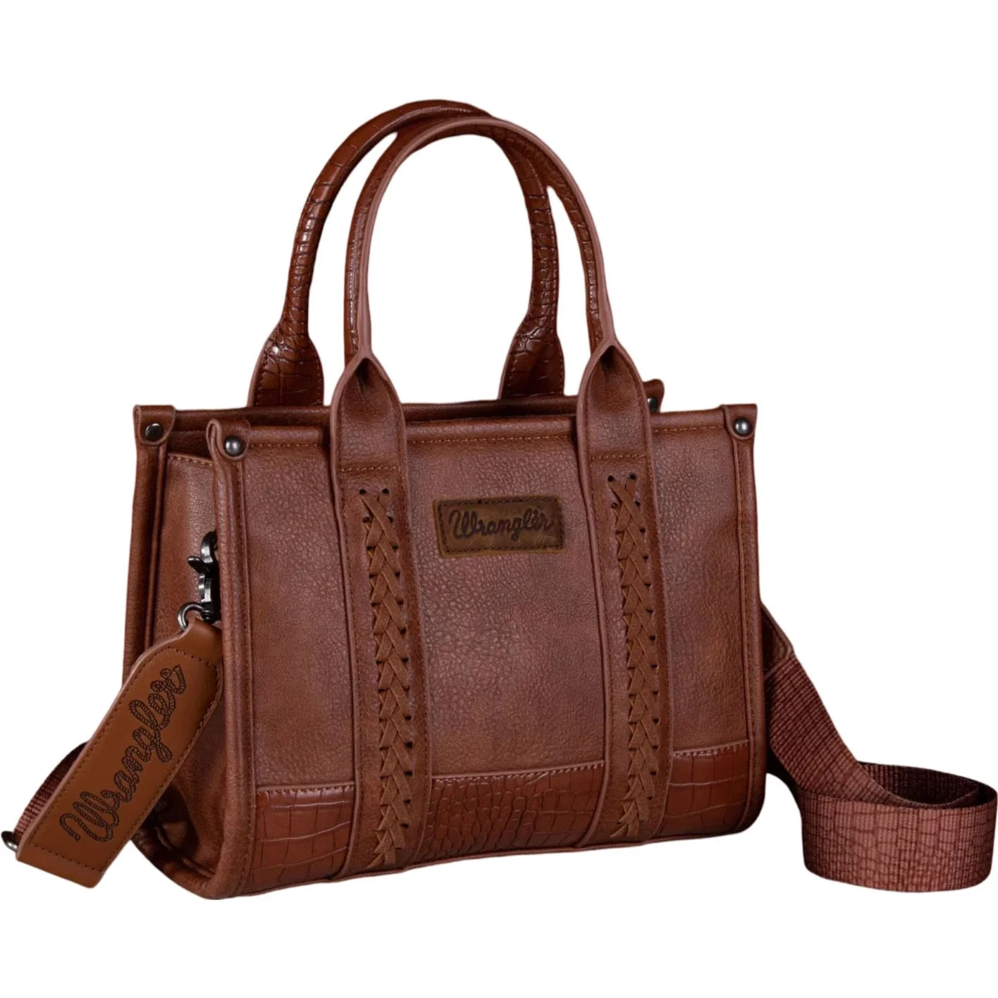 Wrangler - Womens Croc Print Concealed Carry Tote/Crossbody Bag - Image 19