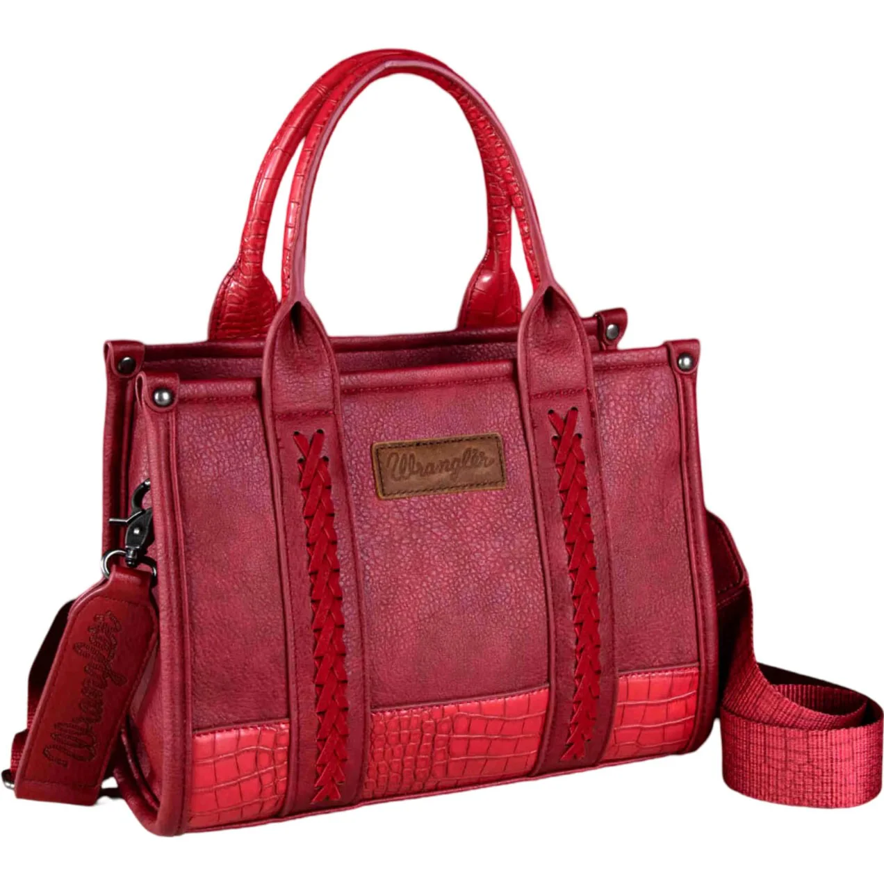 Wrangler - Womens Croc Print Concealed Carry Tote/Crossbody Bag - Image 3