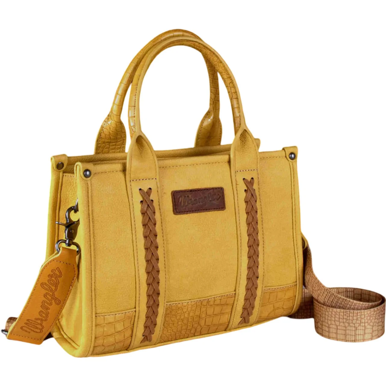Wrangler - Womens Croc Print Concealed Carry Tote/Crossbody Bag - Image 6