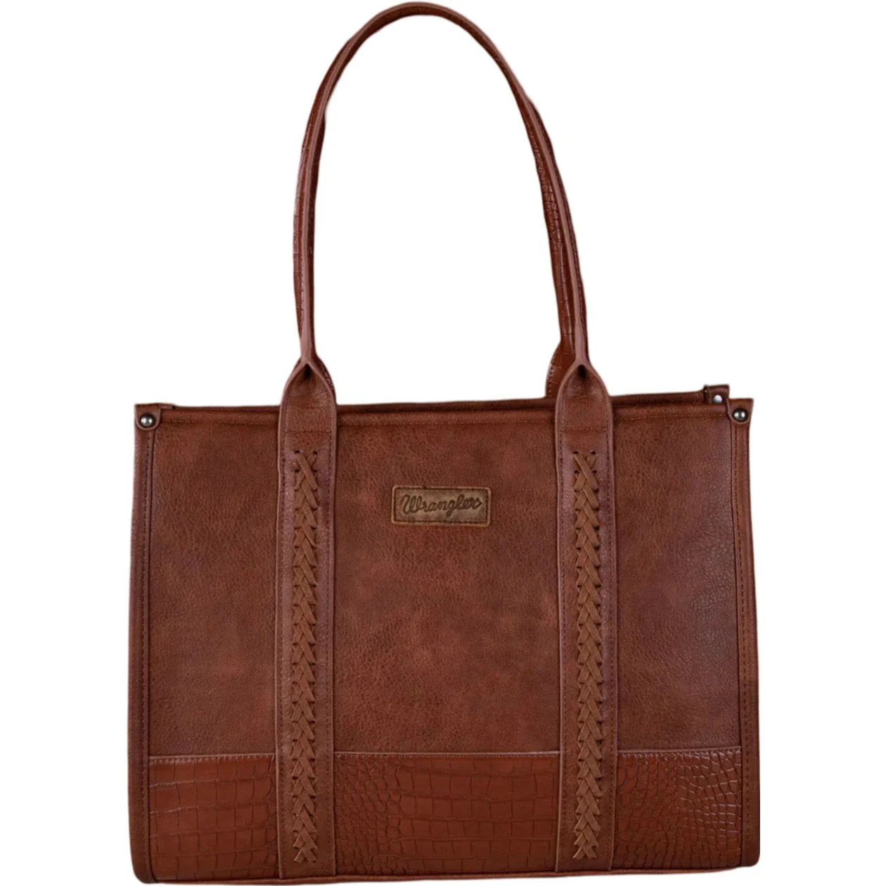 Wrangler - Womens Croc Print Concealed Carry Wide Tote - Image 4