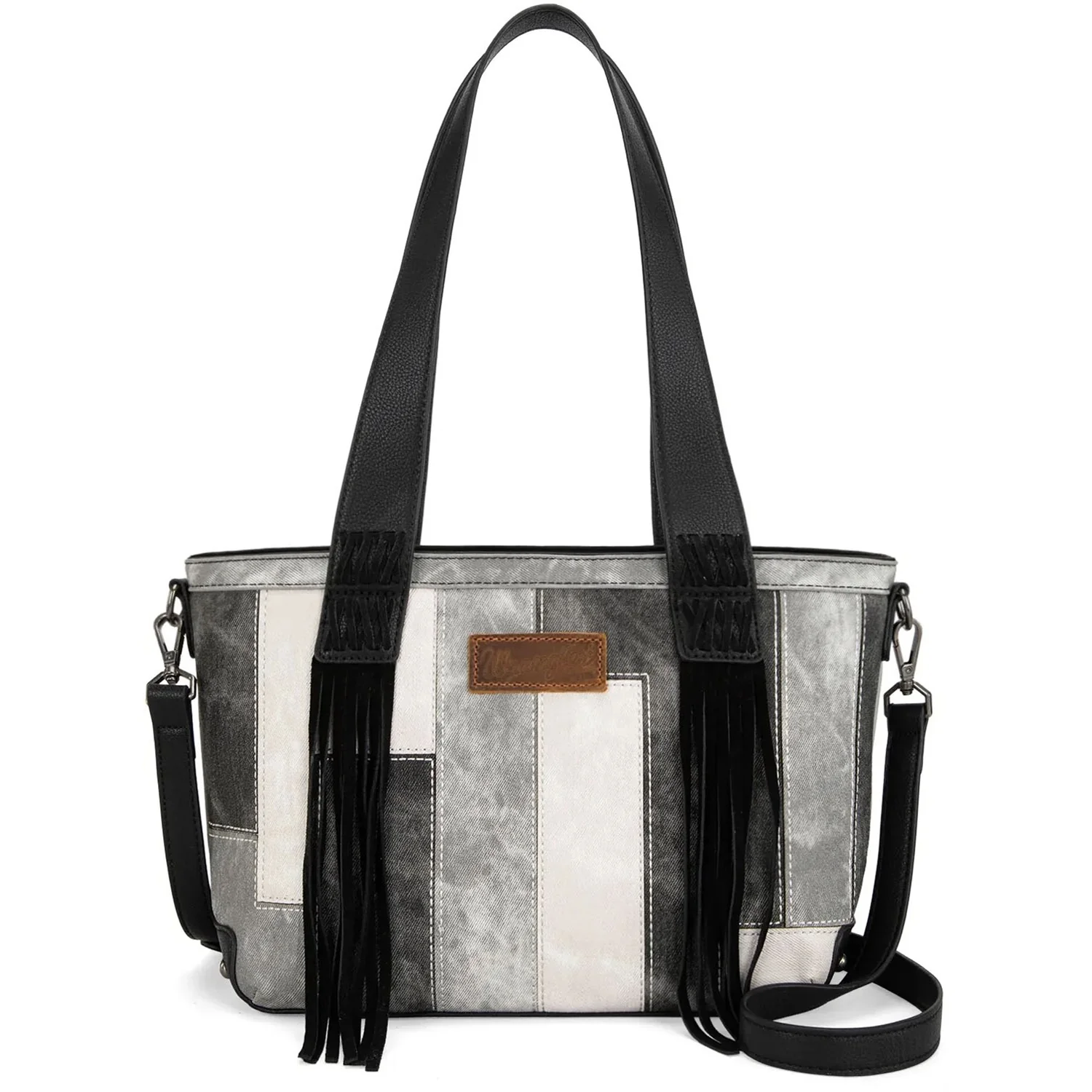 Wrangler - Womens Denim Patchwork Tote/Crossbody Bag
