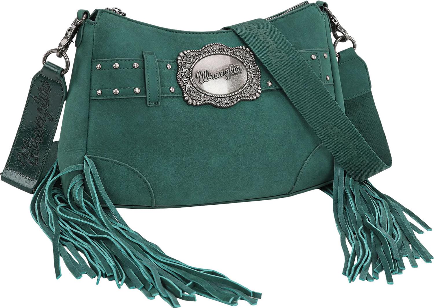 Wrangler - Womens Fringe Buckle Hobo Bag/Crossbody Bag - Image 12