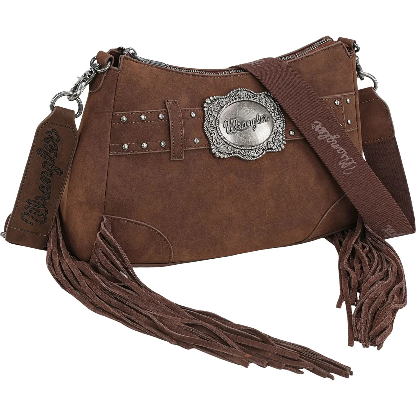 Wrangler - Womens Fringe Buckle Hobo Bag/Crossbody Bag - Image 3