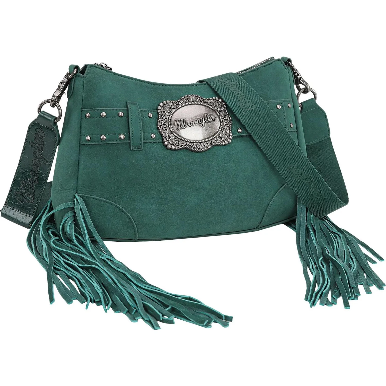 Wrangler - Womens Fringe Buckle Hobo Bag/Crossbody Bag - Image 6