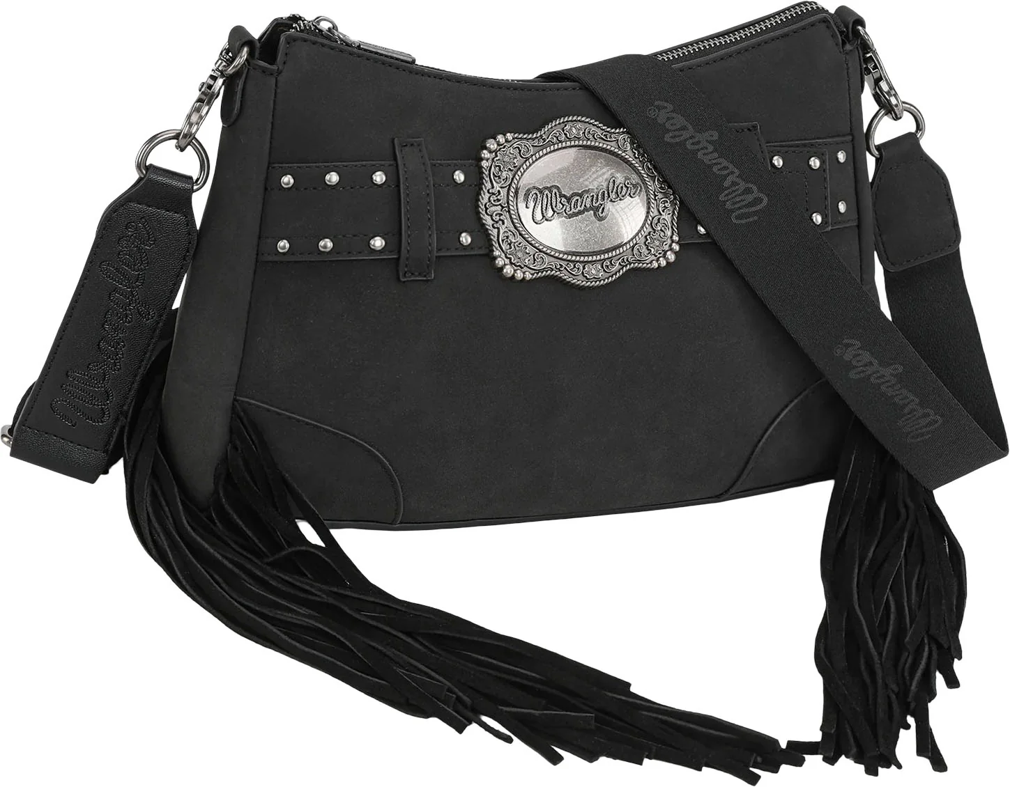 Wrangler - Womens Fringe Buckle Hobo Bag/Crossbody Bag - Image 7