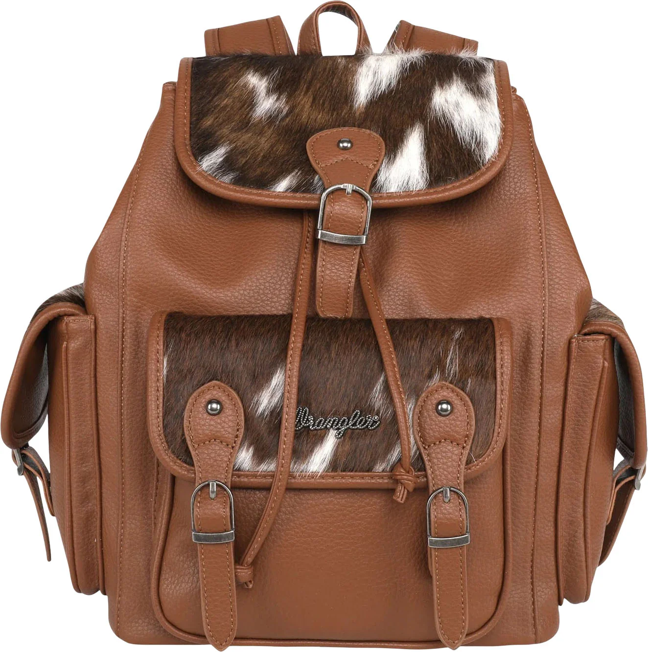 Wrangler - Womens Hair-On Cowhide Backpack - Image 6