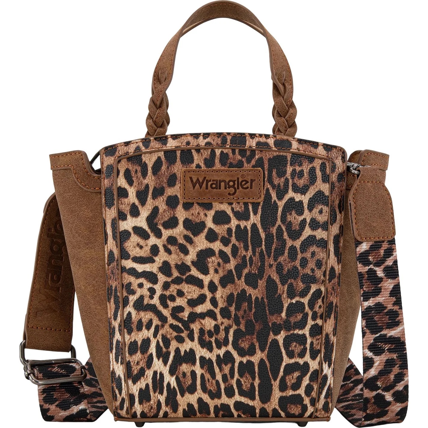 Wrangler - Womens Leopard Print Tote/Crossbody Bag