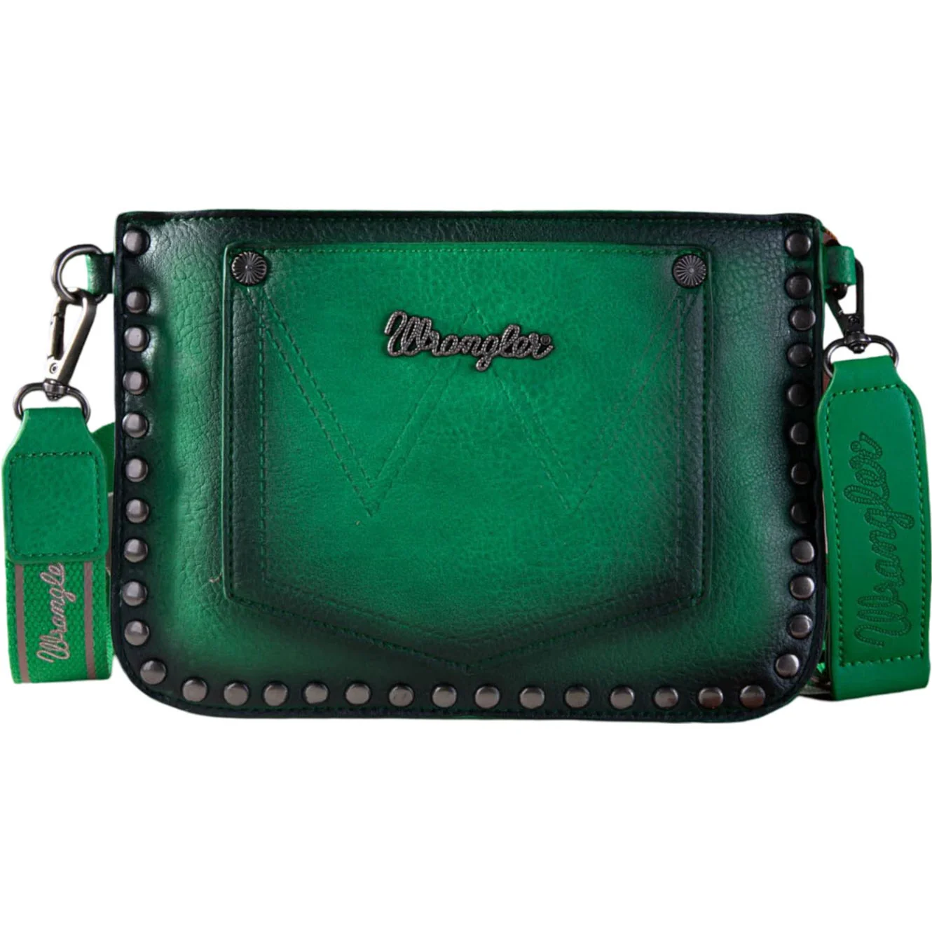 Wrangler - Womens Rivets Studded Wristlet/Crossbody Bag - Image 2