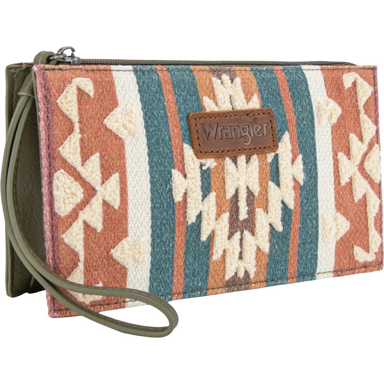 Wrangler - Womens Sherpa Aztec Canvas Clutch