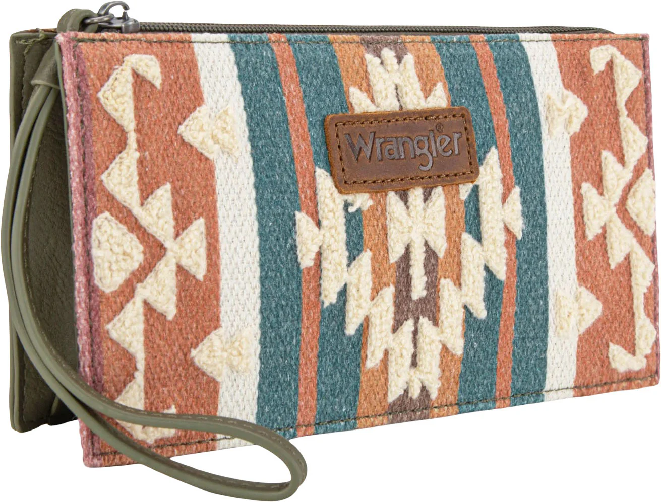 Wrangler - Womens Sherpa Aztec Canvas Clutch - Image 2