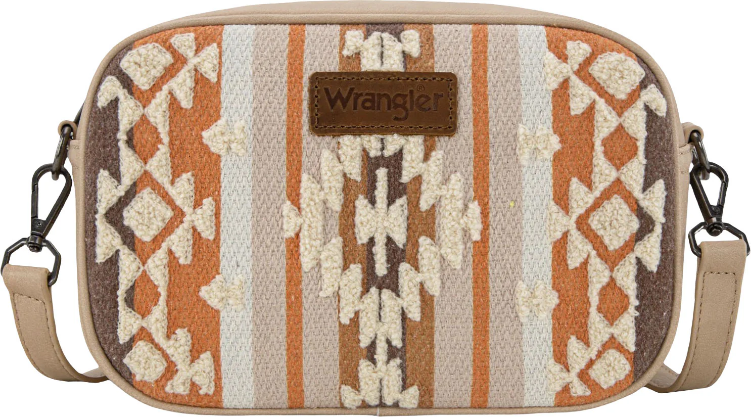 Wrangler - Womens Sherpa Aztec Canvas Crossbody Bag - Image 4