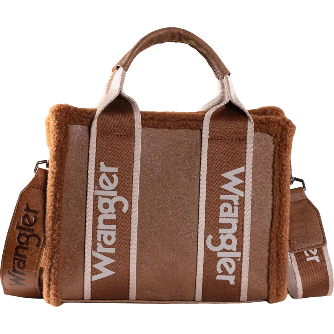 Wrangler - Womens Sherpa Small Canvas Tote/Crossbody Bag
