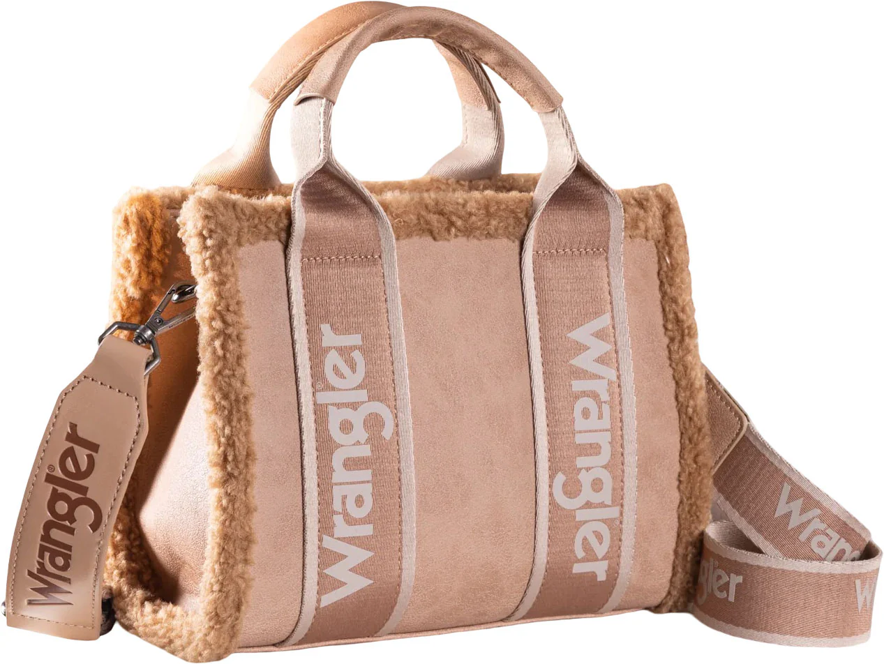 Wrangler - Womens Sherpa Small Canvas Tote/Crossbody Bag - Image 10