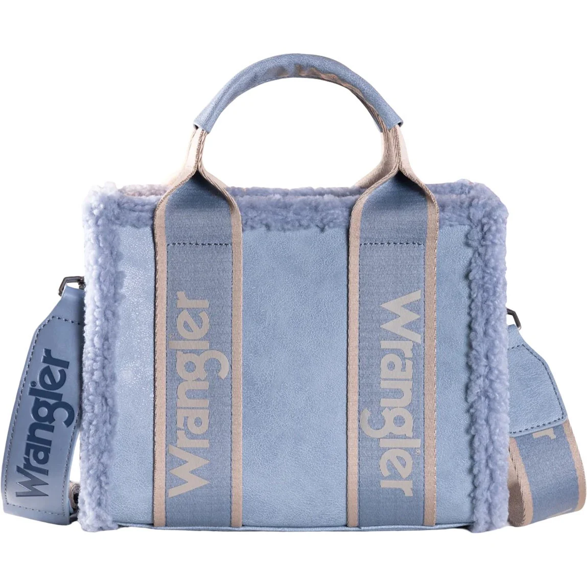 Wrangler - Womens Sherpa Small Canvas Tote/Crossbody Bag - Image 4