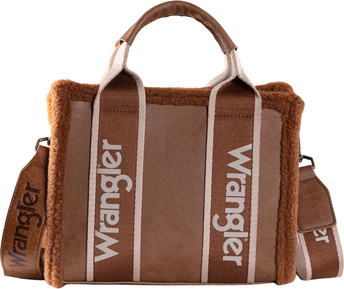 Wrangler - Womens Sherpa Small Canvas Tote/Crossbody Bag - Image 6