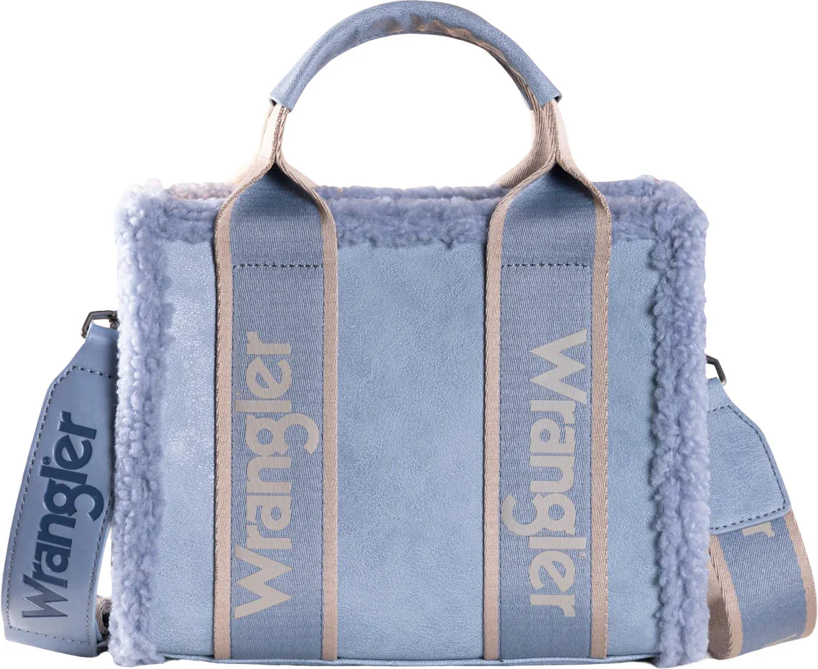 Wrangler - Womens Sherpa Small Canvas Tote/Crossbody Bag - Image 9