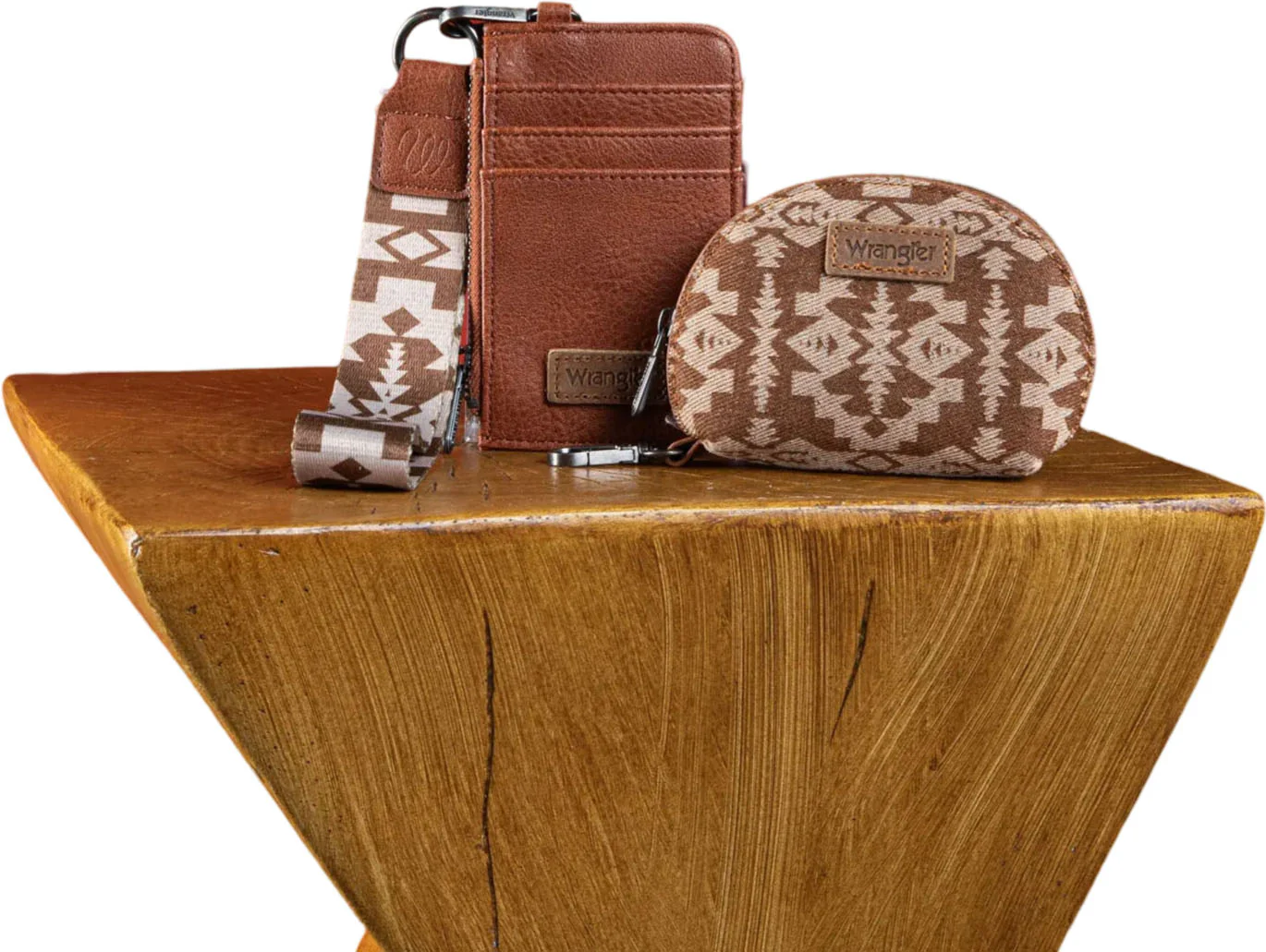 Wrangler - Womens Southwestern Art Print Dual Pouch Wristlet - Image 5